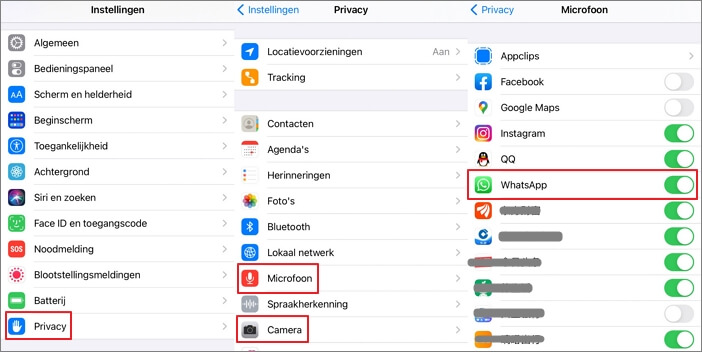 controleer WhatsApp-toestemming op iPhone